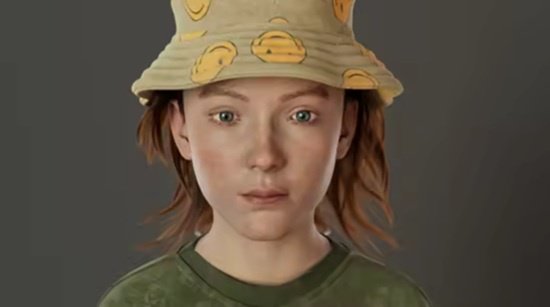 Hyper-realistic 3d kid girl design